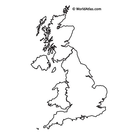 British Isles Blank Map Atlanta Georgia Map