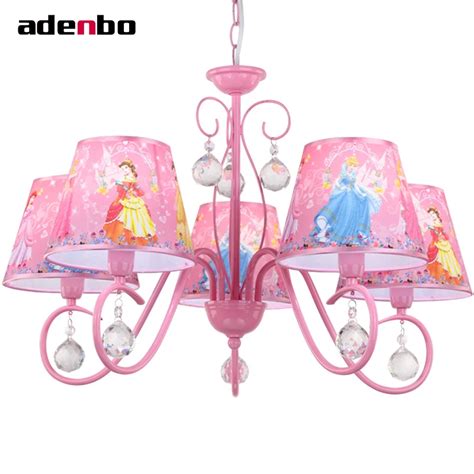 Modern Led Crystal Chandeliers Lighting Fixture Princess Kids
