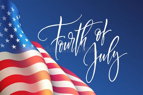 Fourth Of July Independence Day Poster Or Card Template With American