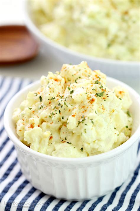 We simmer potatoes whole in salted water when making potato salad. Loaded Mashed Potatoes | Love Bakes Good Cakes