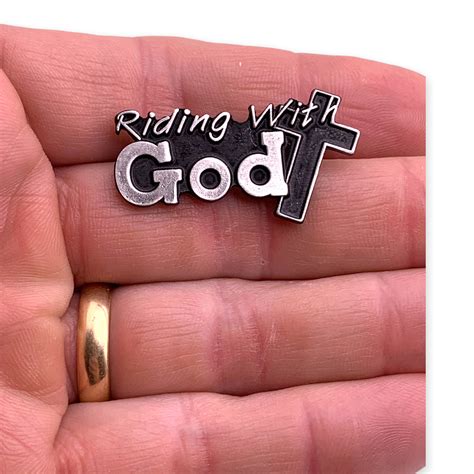 Riding With God Christian Biker Pins