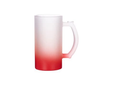 16oz Sublimation Glass Beer Mug Gradient Red Bestsub Sublimation Blanks Sublimation Mugs