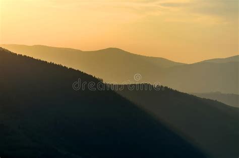 Majestic Sunset In The Mountains Landscape Stock Photo Image Of Flora