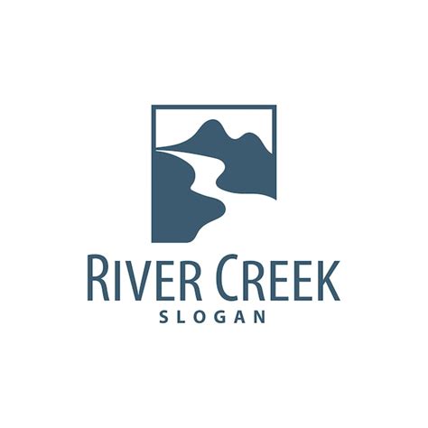 Premium Vector River Logo Creeks Simple Silhouette Inspiration Design