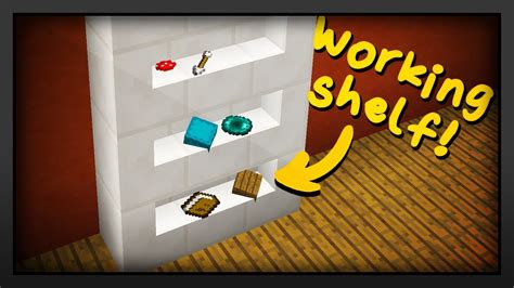 Minecraft How To Make A Working Shelf You