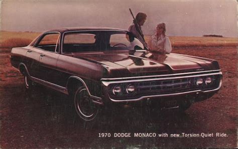 1970 Dodge Monaco With New Torsion Quiet Ride Advertising Postcard