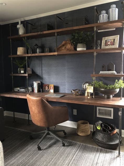 Construct letters out of coffee filters and make unique decor in no time. Butcher Block Office Desk Built-In | Office desk designs ...