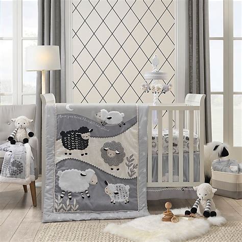 Lambs And Ivy Little Sheep 4 Piece Crib Bedding Set Bed Bath And