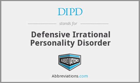 Dipd Defensive Irrational Personality Disorder