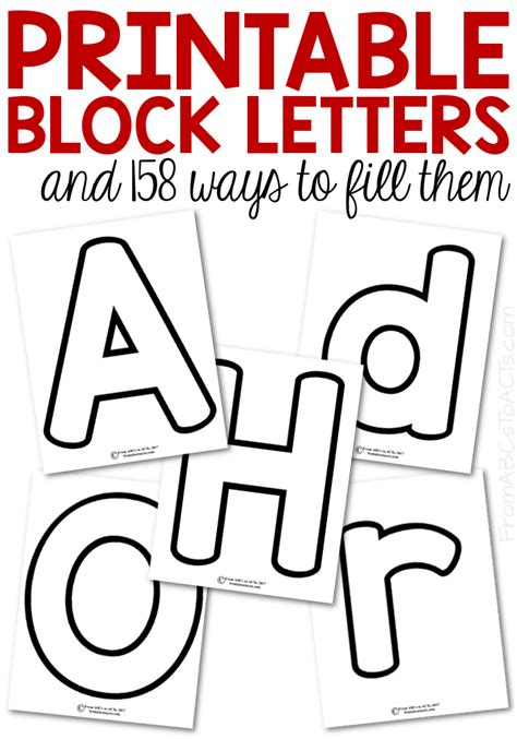 Printable Block Letters And Ways To Fill Them