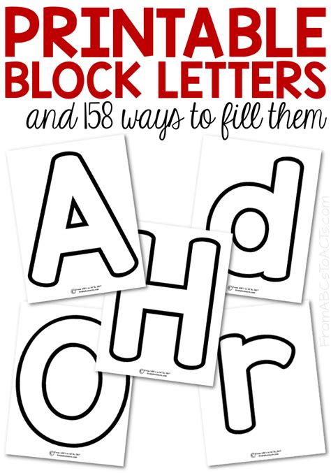 Printable Block Letters  Thrifty Homeschoolers