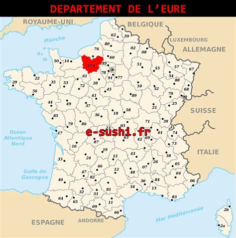 Région et département français (85), la vendée fait partie de la région pays de la loire. Département de l-Eure - Arts et Voyages