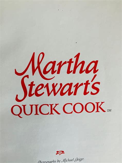 Martha Stewarts Quick Cookbook Hardback 1983 Etsy Martha Stewart