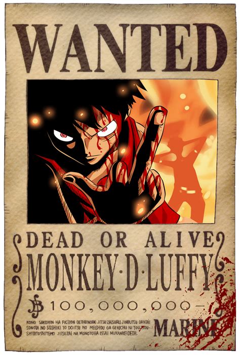 Monkey D Luffy Wanted Poster Wallpaper - One Piece HD 24