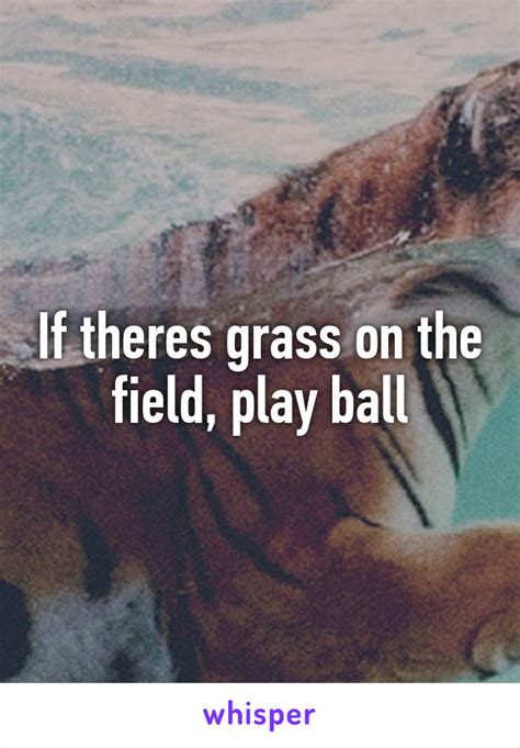If Theres Grass On The Field Play Ball