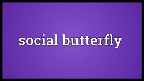 Social butterfly Meaning - YouTube