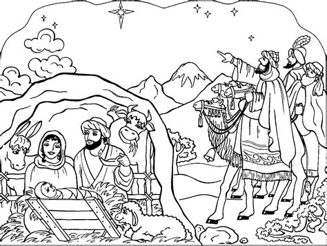 736x952 christmas coloring pages lds best coloring for kids images. coloring pages of nativity scenes for kids | Nativity ...