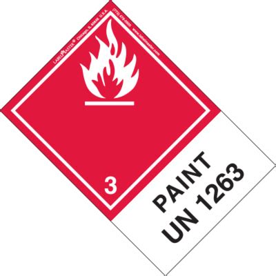 International Flammable Liquid Label Un Paint Pvc Free Film