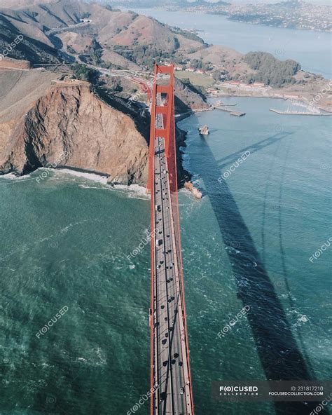 Aerial View Of Golden Gate Bridge San Francisco California America