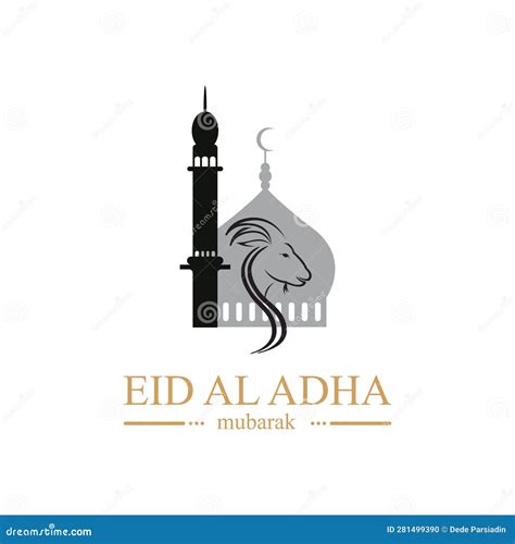 Illustration Vector Graphic Of Eid Al Adha Logo Design Stock Vector