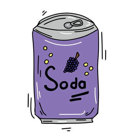 Colored Cartoon Doodle Soda Can Vector Illustration 9366861 Vector Art At Vecteezy