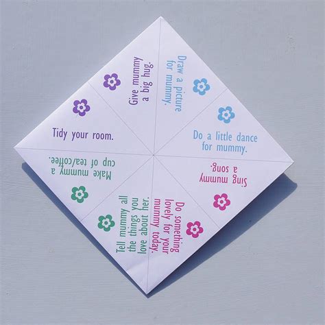 Mothers Day Fortune Teller By Daisyley Designs