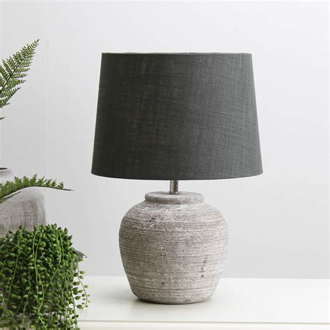 Grey Stone Effect Table Lamp By Marquis And Dawe