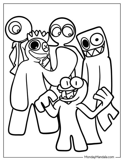 20 Rainbow Friends Coloring Pages Free Pdf Printables