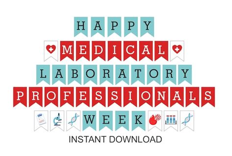 Happy Medical Laboratory Professionals Week Banner Printable Etsy