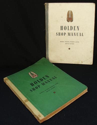 2 X Original Vintage Fx Holden Shop Manuals Inc Green Cover Revised