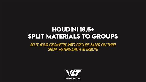 Houdini 185 Split Material To Groups Youtube