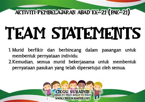 Tahniah buat pak nil kerana dinobatkan ikon pembelajaran pak 21. 47 Aktiviti Pembelajaran Abad ke-21 (PAK-21) dengan Grafik ...
