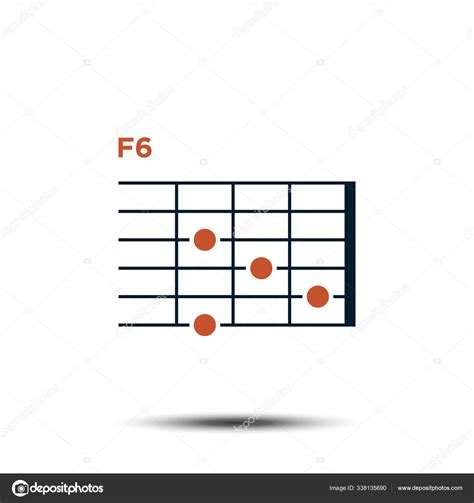 F6 Modèle Vectoriel Dicône De Graphique Daccord De Guitare De Base