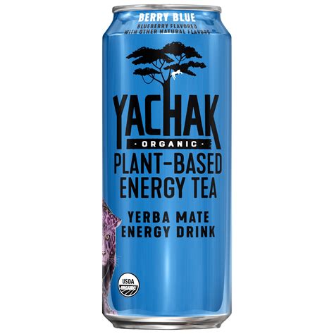 Yachak Yerba Mate Drink Berry Blue 16 Oz Cans 12 Count