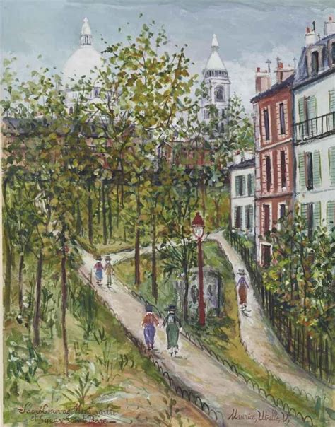 Maurice Utrillo Sacre Coeur De Montmartre Et Rue Sainte Rustique