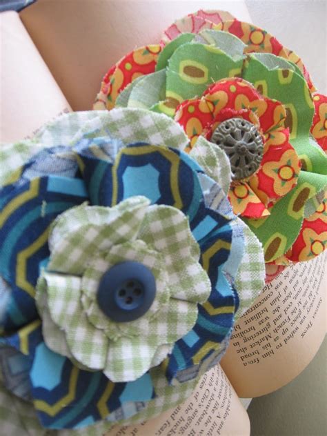 Fabric Flower Pins Fabric Flower Brooch Fabric Flower Tutorial