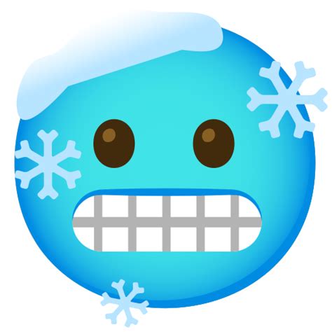 🥶 Cold Face Emoji Freezing Emoji Blue Emoji