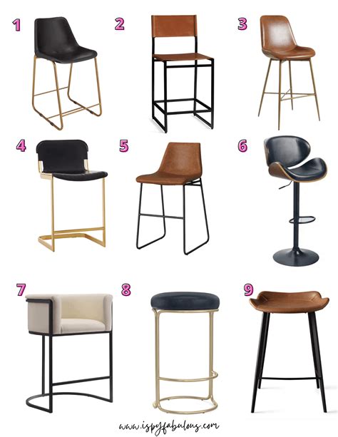 9 Chic Leather Bar And Counter Stools For Your Home I Spy Fabulous