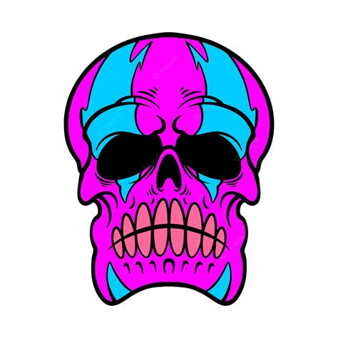 premium vector skull mask cartoon