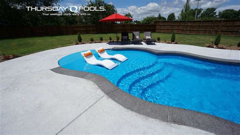 Sandal Beach Entry Fiberglass Pool Thursday Pools