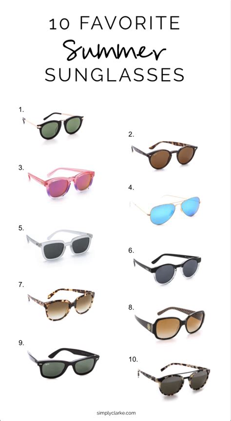10 Favorite Summer Sunglasses Simply Clarke