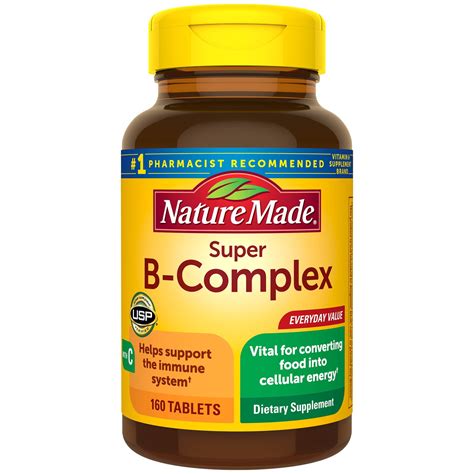 Nature Made Super B Complex Tablets 160 Count For Metabolic Health