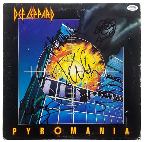 Lot Detail Def Leppard Group Signed Pyromania Album Cover 4 Sigs