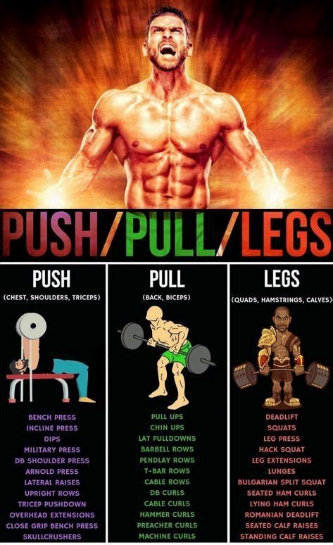 Outdoor Fitness Weight Training Workouts Push Pull Legs Workout Schedule