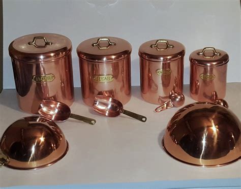 Keep your favorite ingredients within easy reach with these convenient canister sets. Copper canisters & copper bowls, 4pc kitchen canisters ...