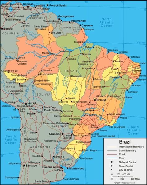 Brazil Cities Map