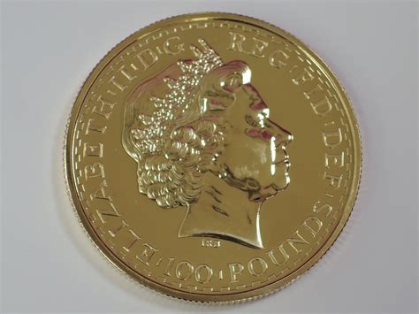 A Gold 1oz 2007 Great Britain Britannia 100 Pound Coin In Plastic Case