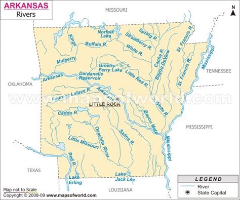 Arkansas County Map With Rivers