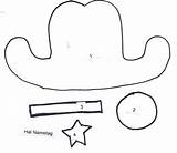 Cowboy Hat Template Crafts Clipart Western Library sketch template