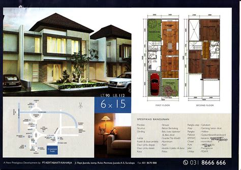 Desain rumah minimalis 2 lantai type 45 terbaru dengan pintu kaca dan penataan jendela yang keren. DENAH LEBAR 6 METER | Gambar-Rumah-Idaman.com